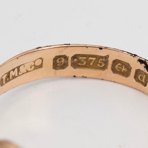 37 - A 9ct gold and 5 stone opal ring in a claw setting, Birmingham 1903, weight 1.6 grams, size L.