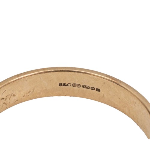 48 - Two 9ct gold rings and a section of a ring, gross weight 6.9 grams.