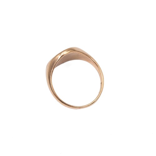 49 - A 9ct gold signet ring, the panel engraved with a phoenix coming from the flames, size N, 5.5 grams ... 
