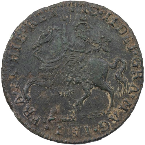 33 - Ireland, 1690 James II Gunmoney Crown (S 6578), 10.98g, good Fine.
