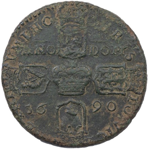 33 - Ireland, 1690 James II Gunmoney Crown (S 6578), 10.98g, good Fine.