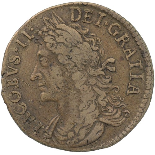 47 - Ireland, James II Gunmoney Halfcrown, large size, October 1689 (S 6579D), 'Oct:', 13.48g, Very Fine.