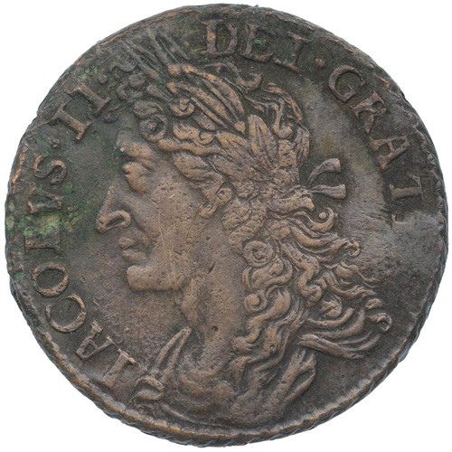 48 - Ireland, James II Gunmoney Halfcrown, large size, October 1689 (S 6579D), 'Oct:', 14.28g, Very Fine.