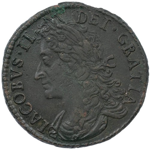 50 - Ireland, James II Gunmoney Halfcrown, large size, November 1689 (S 6579E), 'Nov:', 13.40g, Very Fine... 