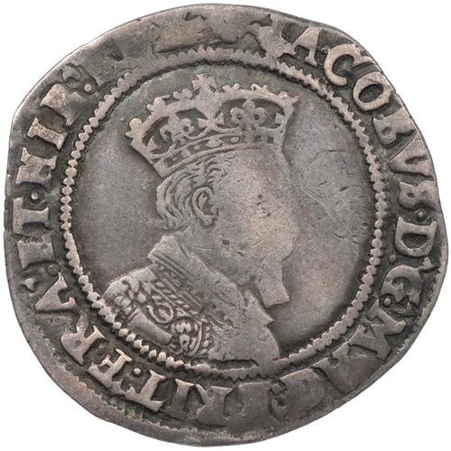 20 - Ireland, James I, second coinage (1604-1607) Shilling, third bust (S 6515), rose mintmark, 4.46g, go... 