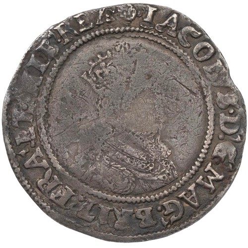 21 - Ireland, James I, second coinage (1604-1607) Shilling, fourth bust (S 6516), rose mintmark, 3.42g, a... 