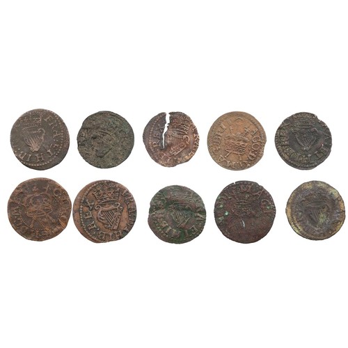 22 - Ireland, Farthings (10) - James I 'Harrington' issue (S 6520); 'Lennox' issue (S 6522) (4); Charles ... 