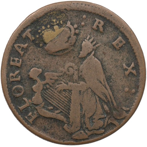 23 - Ireland, Charles II, St Patrick's Coinage, small type (Farthing) (S 6569), 5.80g, good Fine.