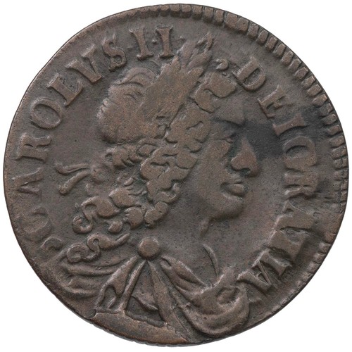 26 - Ireland, 1681 Charles II Halfpenny, large lettering (S 6574), 6.68g, good Fine.