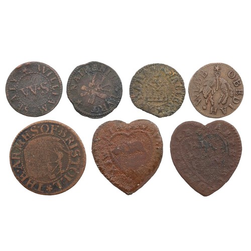 260 - 17th Century Farthing Tokens (7) - Somerset, Bridgewater, William Sealy, 1654 (BW 73); London, Windm... 