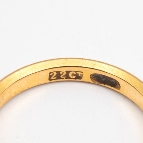 72 - A 22ct gold wedding band, size N, 3.8 grams.