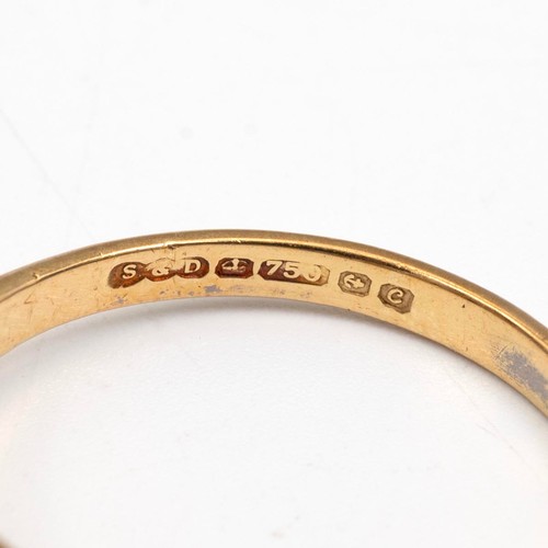 86 - An 18ct gold and five stone diamond ring, the brilliant cut diamonds measuring approximately 0.73 ca... 