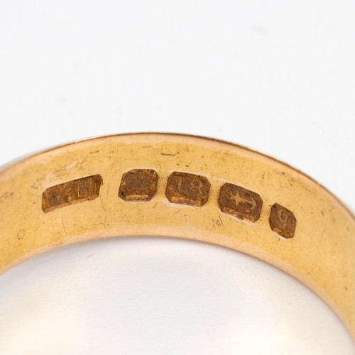 101 - 18ct gold ring in the form of a belt and buckle size L, weight 5.2 grams.