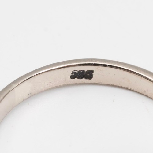 120 - A 14ct white gold and diamond ring, the brilliant cut diamond measuring approximately 0.3 carats, in... 