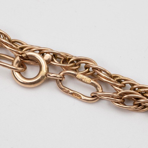 149 - A 14ct gold hallmarked chain link necklace, with spring ring clasp, L52.5cm, weight 13.4 grams.