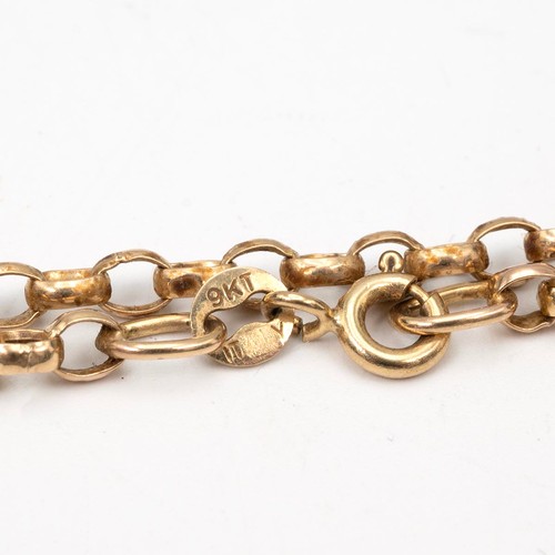 150 - A 1914 George V half sovereign pendant on a 9ct gold 'O' link gold necklace, with lobster claw clasp... 