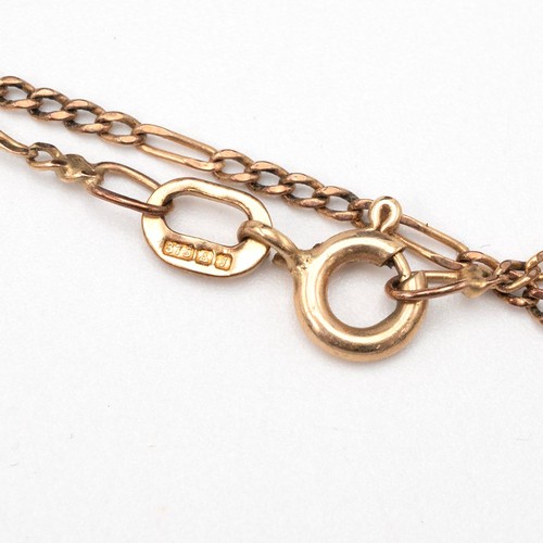 168 - Two 9ct gold pendant necklaces, one with a cross, L54cm, and an open St Christopher, L52cm, gross we... 