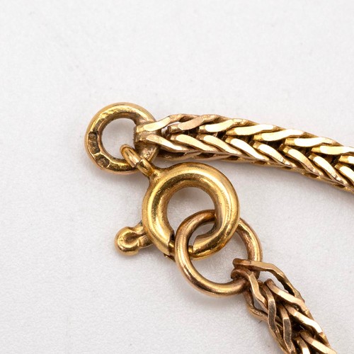172 - 9ct gold herringbone articulated necklace, length 44cm with spring ring clasp. Weight 7.7 grams.