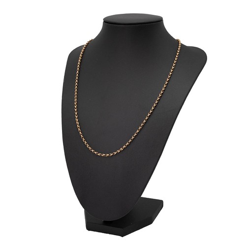 178 - 15ct gold necklace with push pull clasp, length 50cm, weight 7.6 grams.