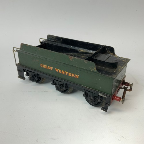 242 - Four O Gauge locomotives and two tenders, for restoration, to include LMS 6987, LNER, 1190.