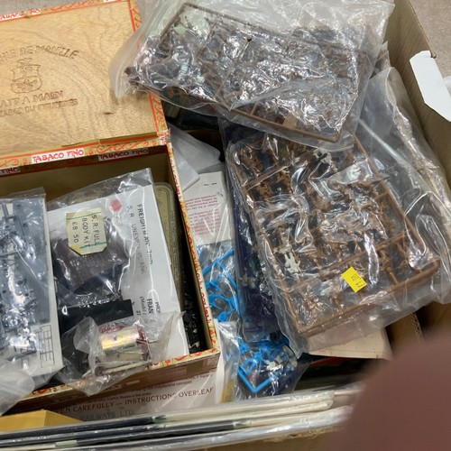 248 - Collection of railway model kits and accessories, including military soldiers, buildings etc.