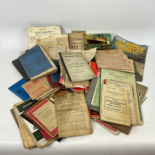 252 - Comprehensive collection of railway ephemera, timetables, train cards, inspection cards, Rhodesia sp... 