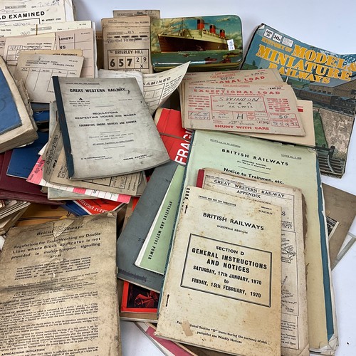 252 - Comprehensive collection of railway ephemera, timetables, train cards, inspection cards, Rhodesia sp... 