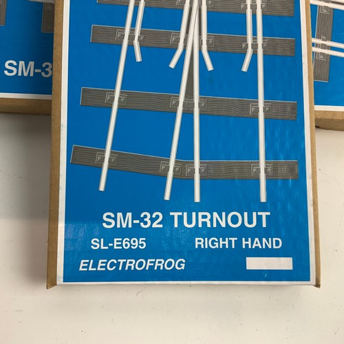 259 - Ten unboxed PECO Streamline SM-32 narrow gauge right hand track.