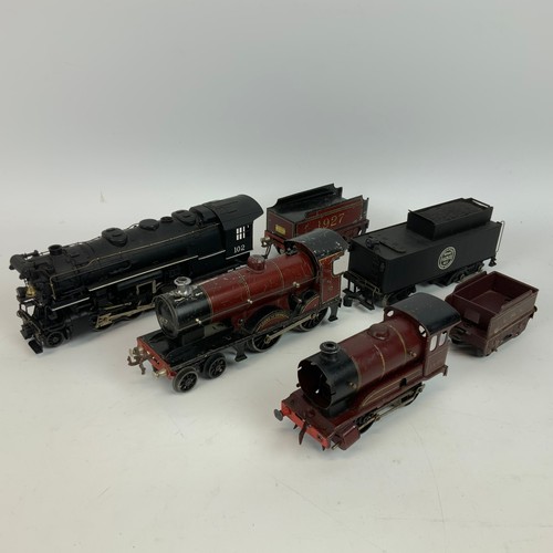 262 - Bassett Loweke O gauge Duke of York locomotive and tender, LMS 5600 tank and tender and A HO Scale l... 