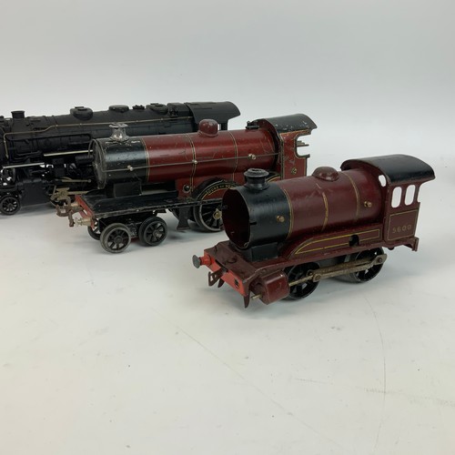 262 - Bassett Loweke O gauge Duke of York locomotive and tender, LMS 5600 tank and tender and A HO Scale l... 
