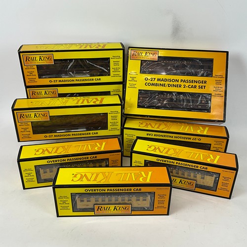 268 - Rail King by MTH Electric Trains three Overton Passenger cars, five Madison Passenger cars and a `Co... 