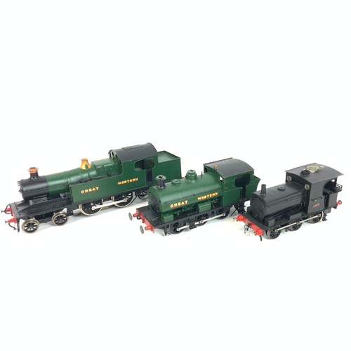271 - Three O Gauge tank engines, two Great Western Railway in Livery Green and a Loco No3 Weston WC&P... 