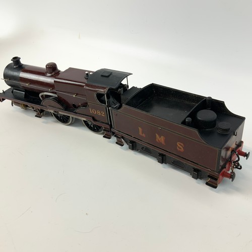 274 - Bassett-Lowke Scale O gauge Model B.R Locomotive LMS 1082 locomotive and tender, in livery Burgundy,... 