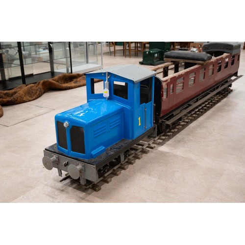 277 - 7 1/4 gauge battery electric diesel shunter a sit on coach, in British Railways Thomas the Tank Engi... 