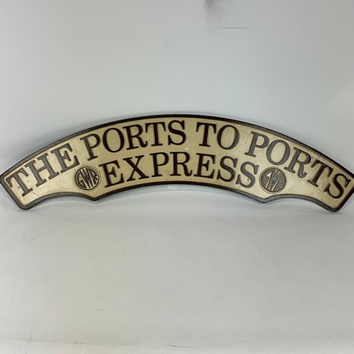 280 - A GWR train nameplate reproduction in cast aluminium 