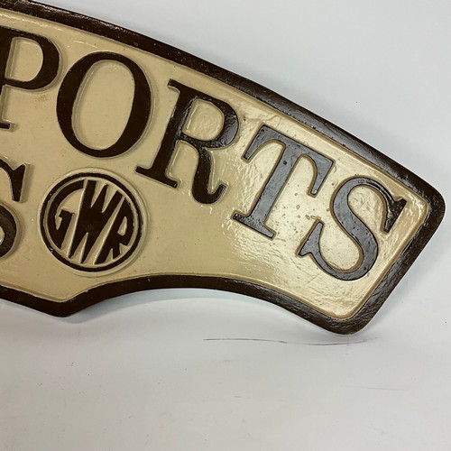 280 - A GWR train nameplate reproduction in cast aluminium 