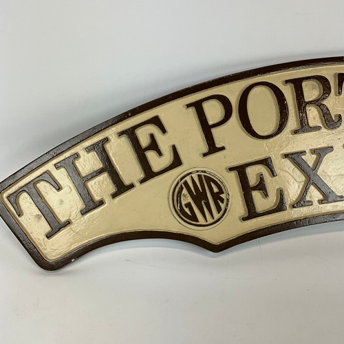 280 - A GWR train nameplate reproduction in cast aluminium 