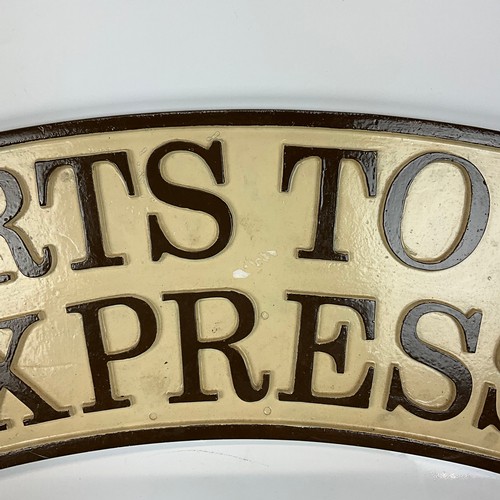 280 - A GWR train nameplate reproduction in cast aluminium 