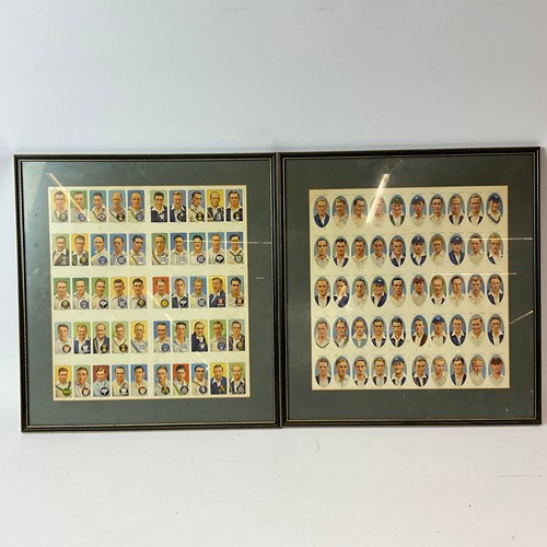 283 - 1936 Churchman's Cricketing printers proof set 37cm x 38cm f&g; 1938 Players Cricketing Cigarett... 