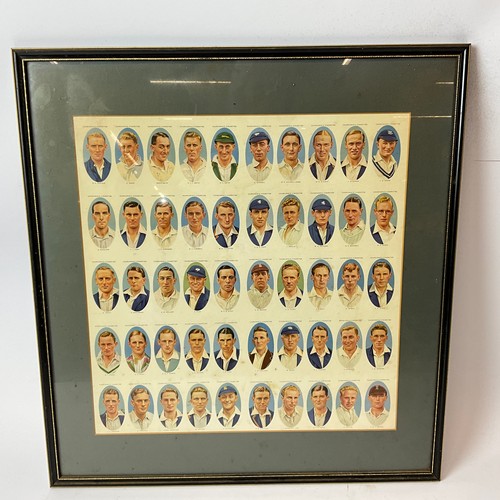 283 - 1936 Churchman's Cricketing printers proof set 37cm x 38cm f&g; 1938 Players Cricketing Cigarett... 