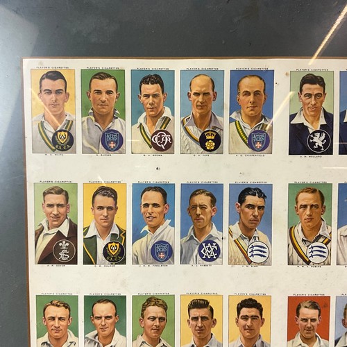 283 - 1936 Churchman's Cricketing printers proof set 37cm x 38cm f&g; 1938 Players Cricketing Cigarett... 