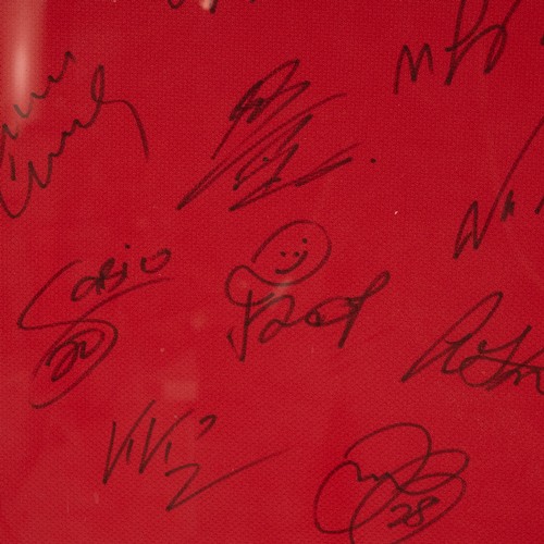 285 - A 2010 Signed Manchester United football shirt framed and glazed, with a certificate of authenticity... 