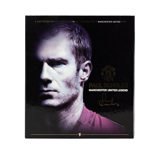 286 - Paul Scholes, Manchester United legend, a limited edition boxed set shirt, signed by Paul Scholes, 4... 