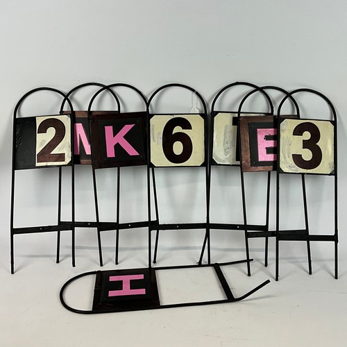 288 - A collection of equestrian dressage school markers, eight in total.