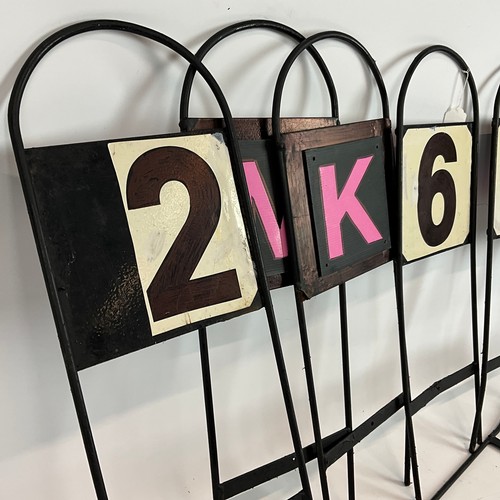 288 - A collection of equestrian dressage school markers, eight in total.