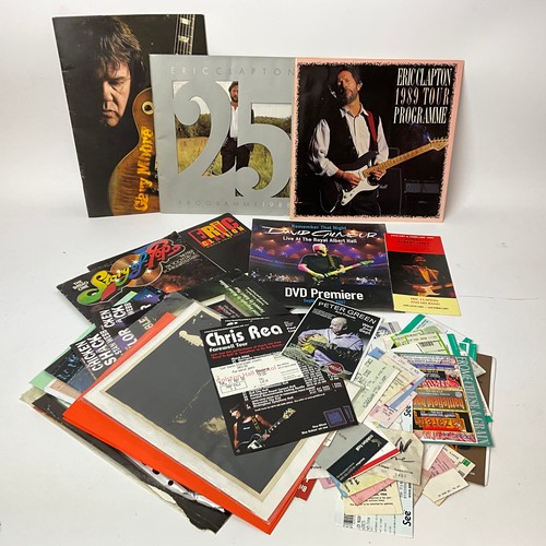 294 - Entertainment/music interest - A good collection of music programmes and tickets to include Eric Cla... 
