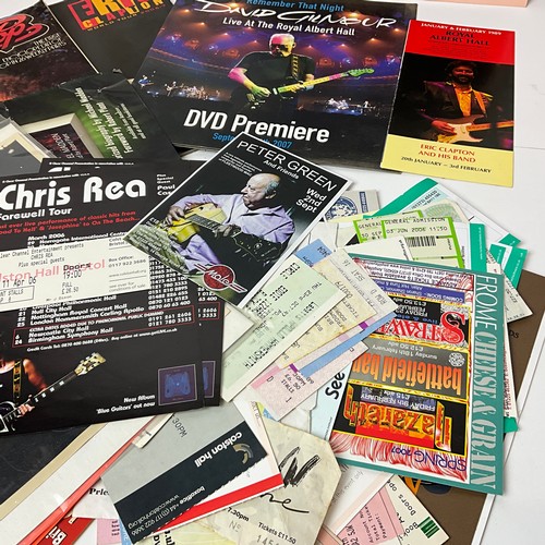 294 - Entertainment/music interest - A good collection of music programmes and tickets to include Eric Cla... 