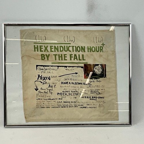295 - Music/The Fall/Punk interest - Hex Enduction Hour by The Fall, vintage printed banner/hanging, 38cm ... 