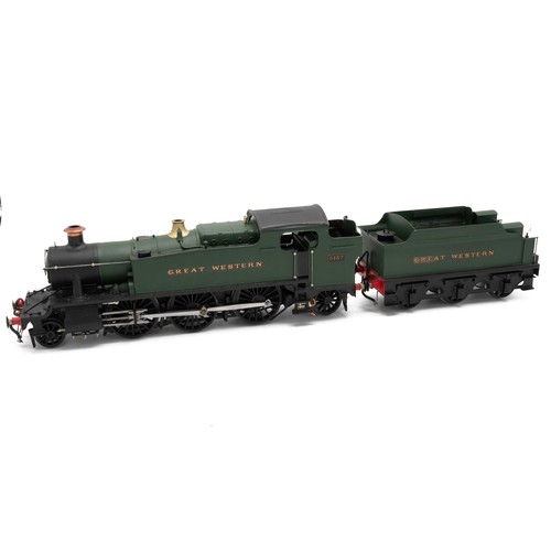 273 - O Gauge Great Western Railway 5157 Locomotive and Tender, in GWR livery green (reconditioned).