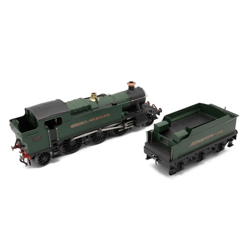 273 - O Gauge Great Western Railway 5157 Locomotive and Tender, in GWR livery green (reconditioned).